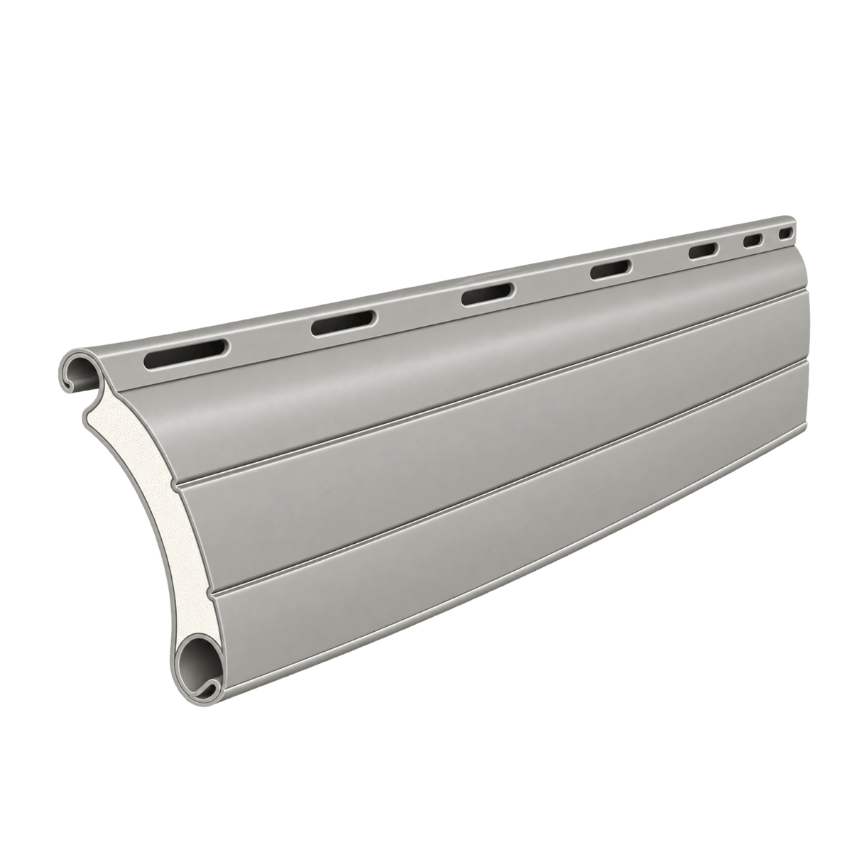 Portos Rolladen Grau (03) / 50cm Portos ALU Rollladenpanzer perforiert PA45