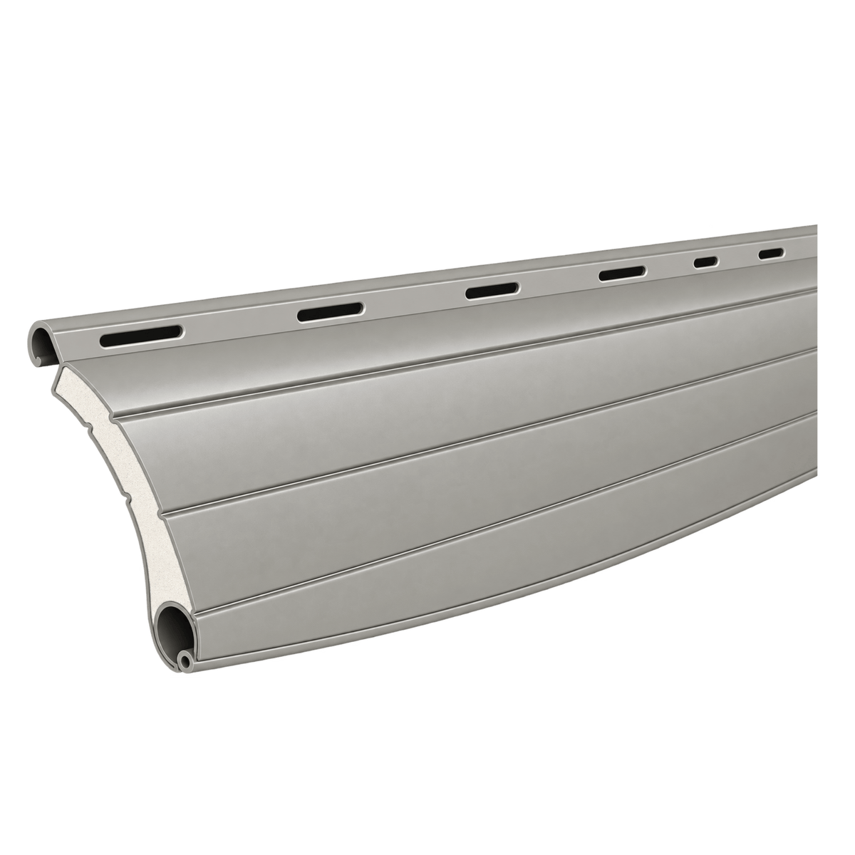 Portos Rolladen Grau (03) / 50cm Portos ALU Rollladenpanzer perforiert PA52