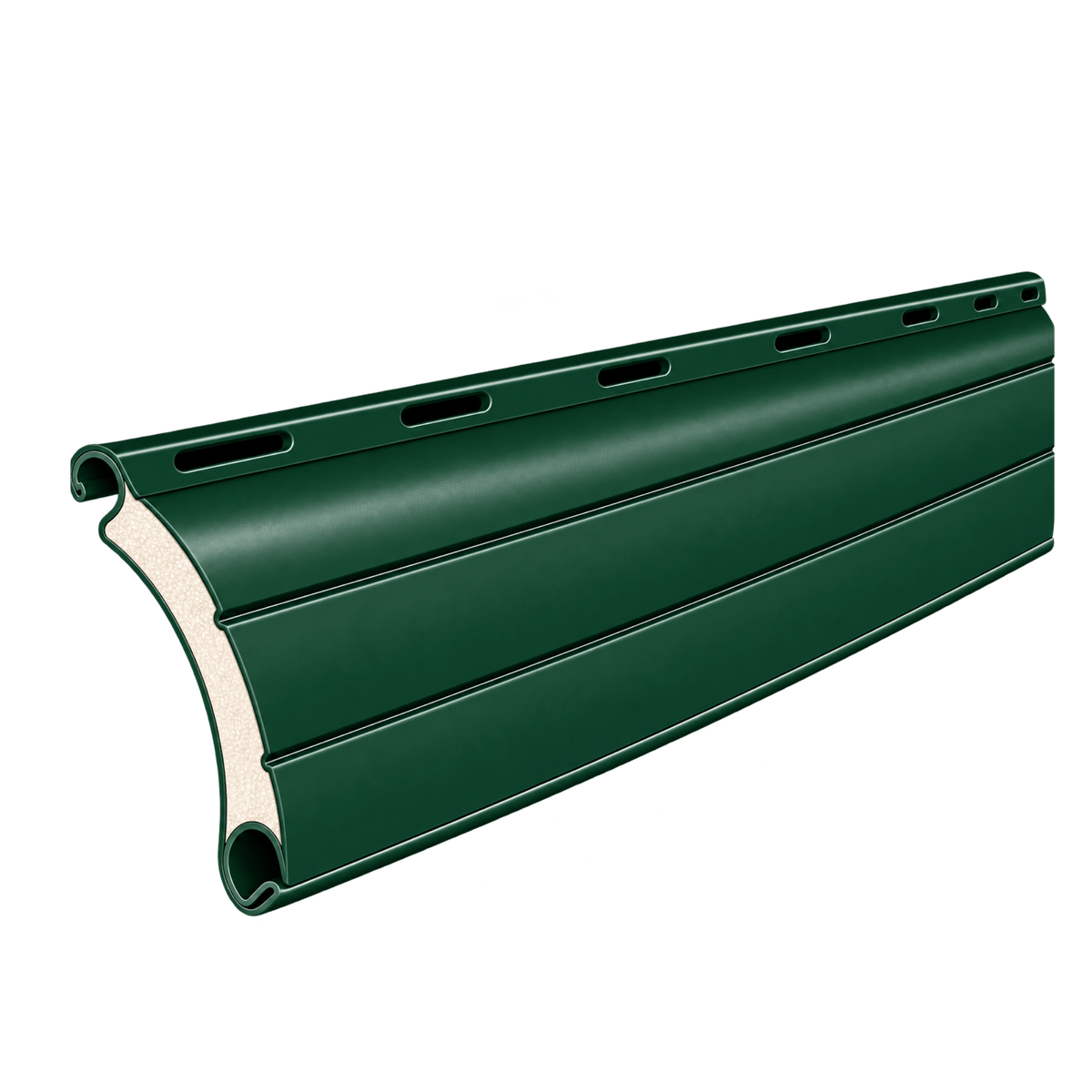 Portos Rolladen Grün (13) / 50cm Portos ALU Rollladenpanzer perforiert PA39