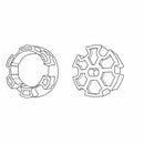 Portos Rolladen Portos Adapterset Ø60 für Rundwelle Ø70 mm