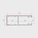 Portos Rolladen Portos ALU Führungsschiene PP-53