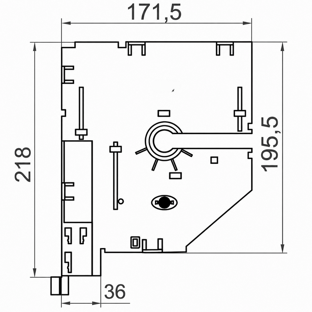 Portos Rolladen Portos Kasten Teilung 220 NPP-120
