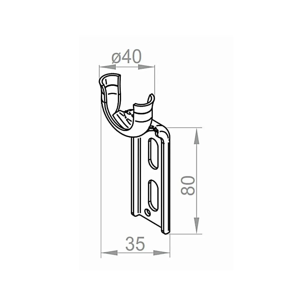 Portos Rolladen Portos Kugellagerhalter gekröpft für Fertigkasten 35mm
