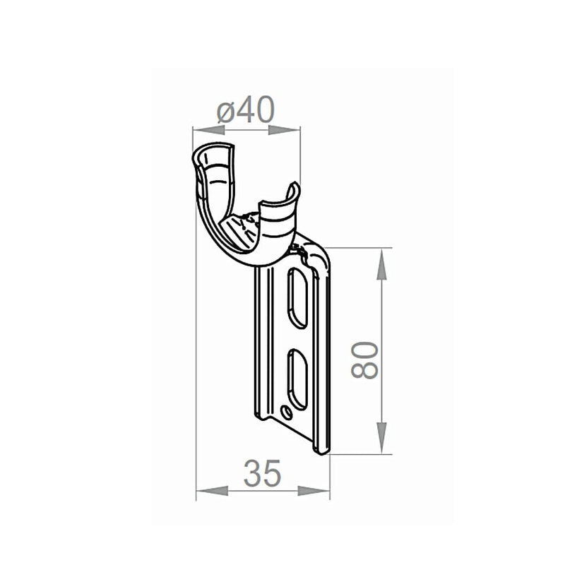 Portos Rolladen Portos Kugellagerhalter gekröpft für Fertigkasten 35mm