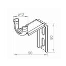 Portos Rolladen Portos Kugellagerhalter gekröpft für Fertigkasten 90mm