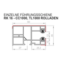 Portos Rolladen Portos PVC Einzelführungsschiene RK-16 60/35