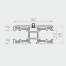 Portos Rolladen Portos PVC Führungsschiene NPR-030 60/28