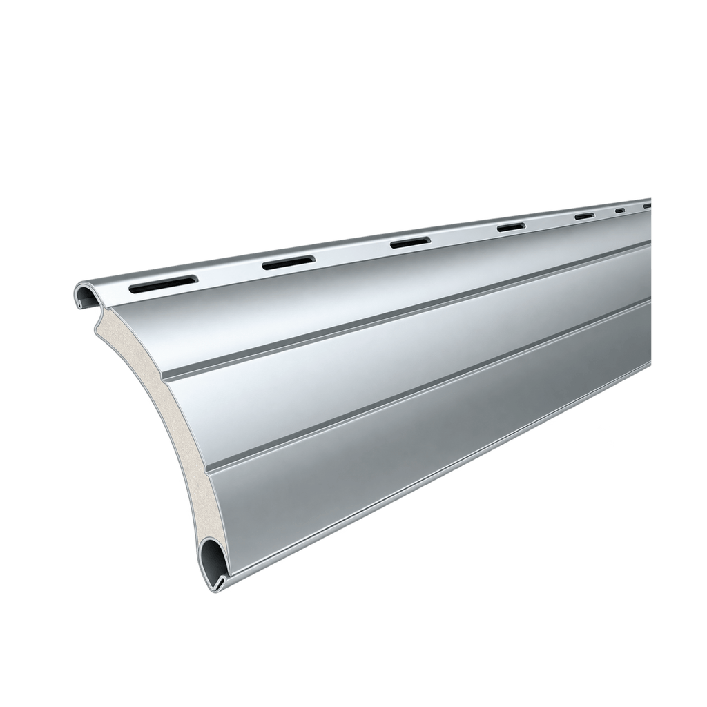 Portos Rolladen Silber (01) / 50cm Portos ALU Rolladenpanzer perforiert PA39