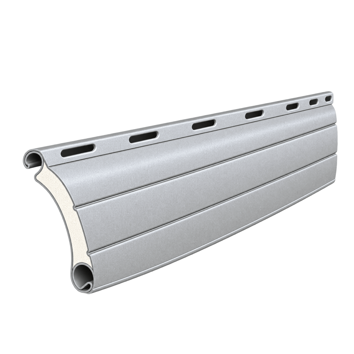 Portos Rolladen Silber (01) / 50cm Portos ALU Rollladenpanzer perforiert PA45