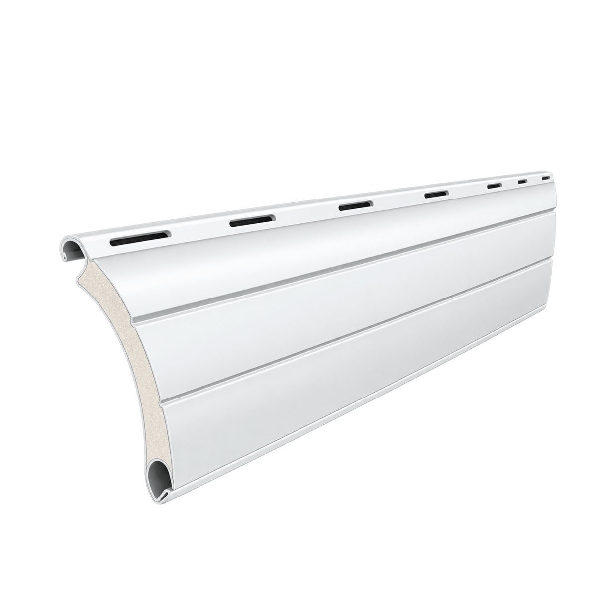 Portos Rolladen Weiß (02) / 50cm Portos ALU Rolladenpanzer perforiert PA39