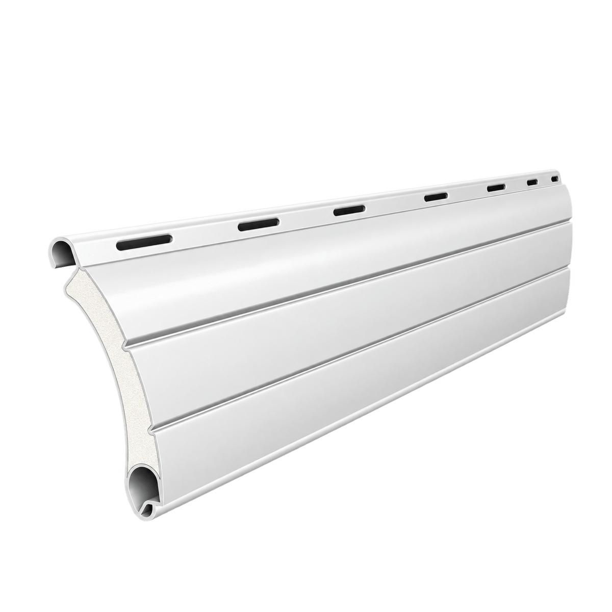 Portos Rolladen Weiss (02) / 50cm Portos ALU Rollladenpanzer perforiert PA45