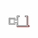 Portos Rolladen Weiss / 100cm Portos Kastenprofil Verbinder für Außenjalousie F-NPS-140