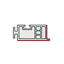 Portos Rolladen Weiss / 100cm Portos Unteres Seitenprofil des Kastens NPS-100