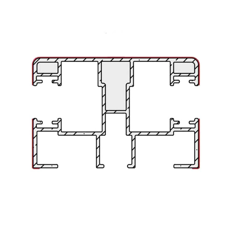 Portos Rolladen Weiß (ähnlich RAL9016) / 100cm Portos ALU Führungsschiene NPR-040 60/40