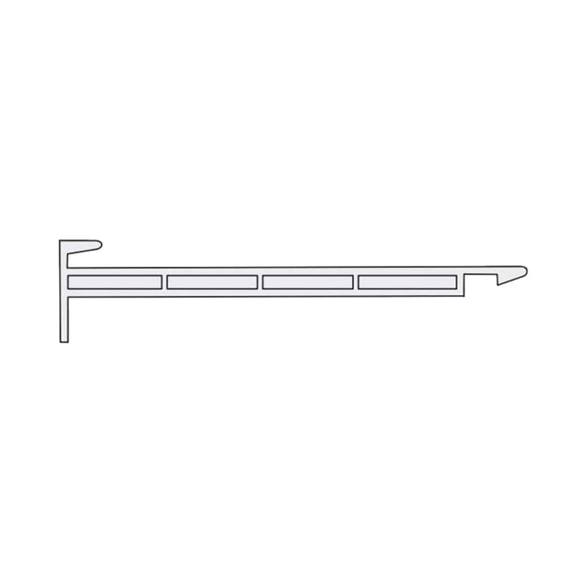Portos Rolladen Weiß (ähnlich RAL9016) / 100cm Portos PVC Adapterprofil für Fensterprofile RN1