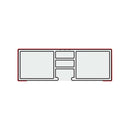 Portos Rolladen Weiß (ähnlich RAL9016) / 100cm Portos PVC Distanzstück für Führungsschiene 60/20 DP-PCV-20