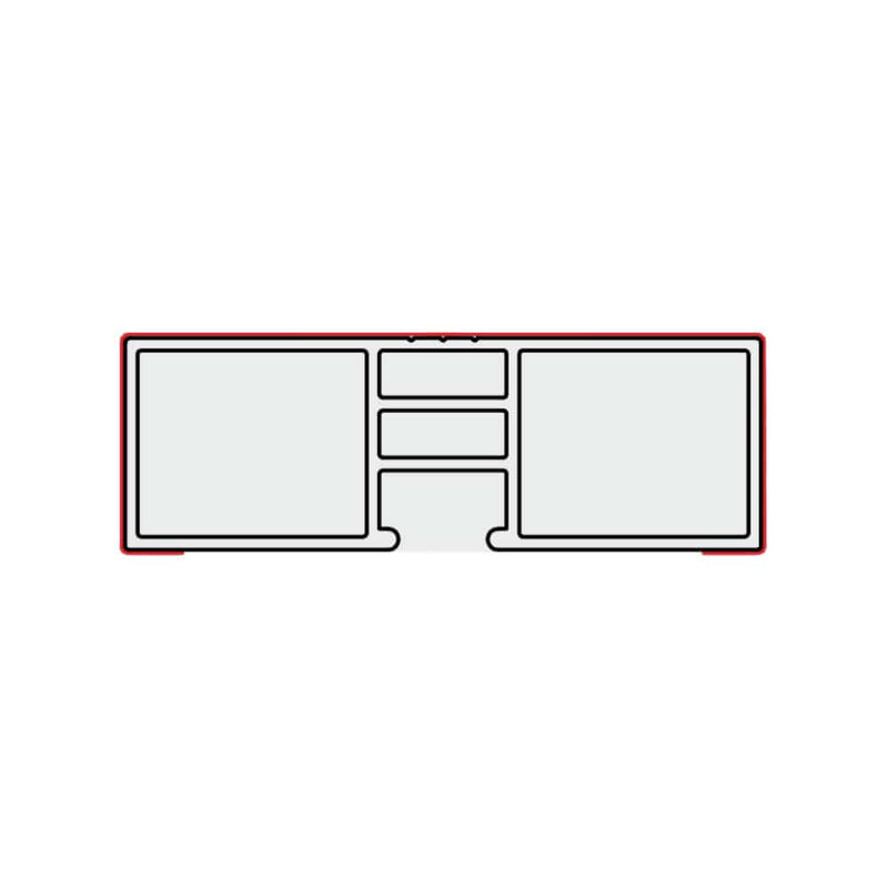 Portos Rolladen Weiß (ähnlich RAL9016) / 100cm Portos PVC Distanzstück für Führungsschiene 60/20 DP-PCV-20