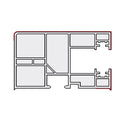 Portos Rolladen Weiss (ähnlich RAL9016) / 100cm Portos PVC Einzelführungsschiene RK-16 60/35
