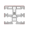 Portos Rolladen Weiß (ähnlich RAL9016) / 100cm Portos PVC Führungsschiene NPR-010