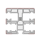 Portos Rolladen Weiß (ähnlich RAL9016) / 100cm Portos PVC Führungsschiene NPR-010