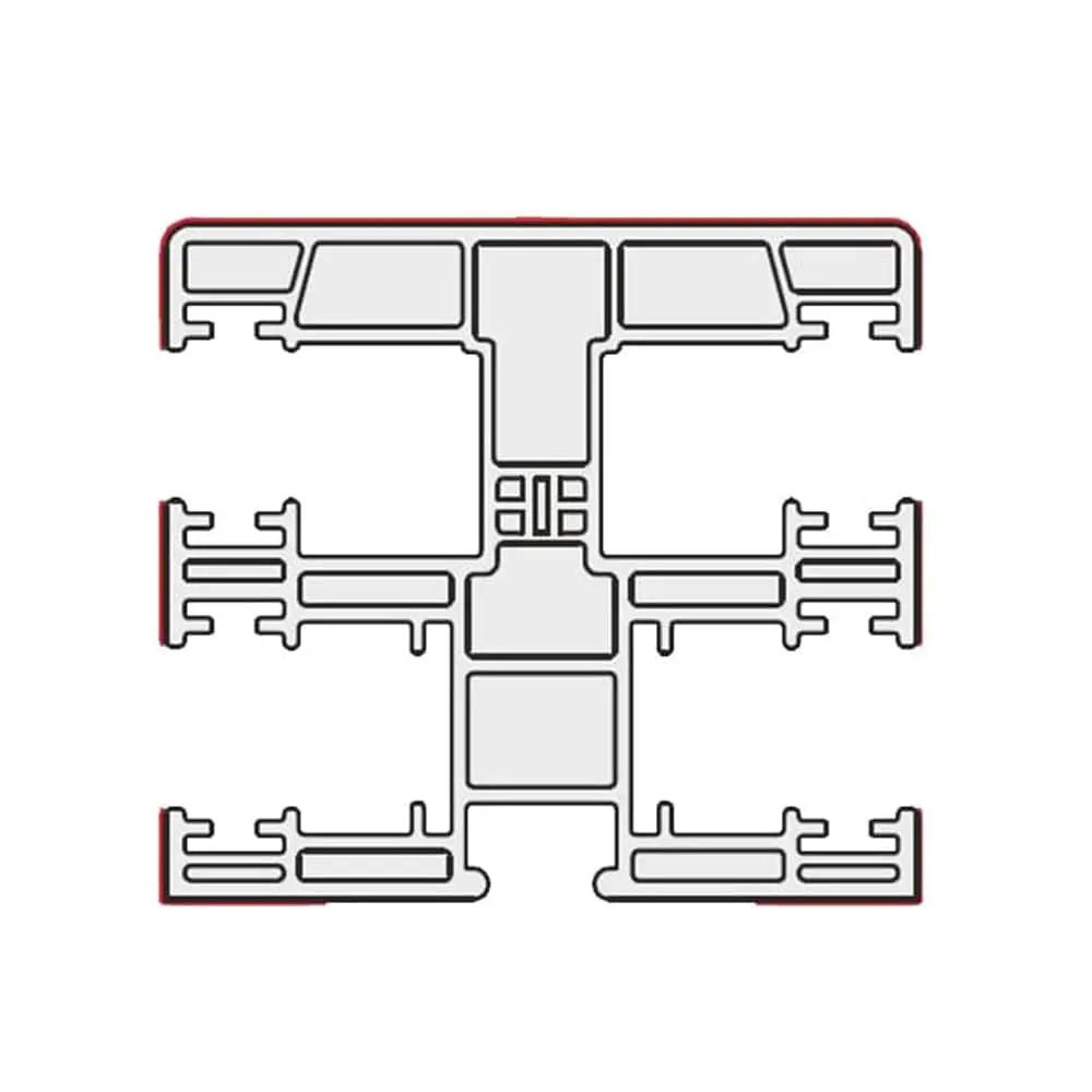 Portos Rolladen Weiß (ähnlich RAL9016) / 100cm Portos PVC Führungsschiene NPR-010