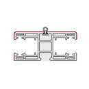 Portos Rolladen Weiß (ähnlich RAL9016) / 100cm Portos PVC Führungsschiene NPR-030 60/28
