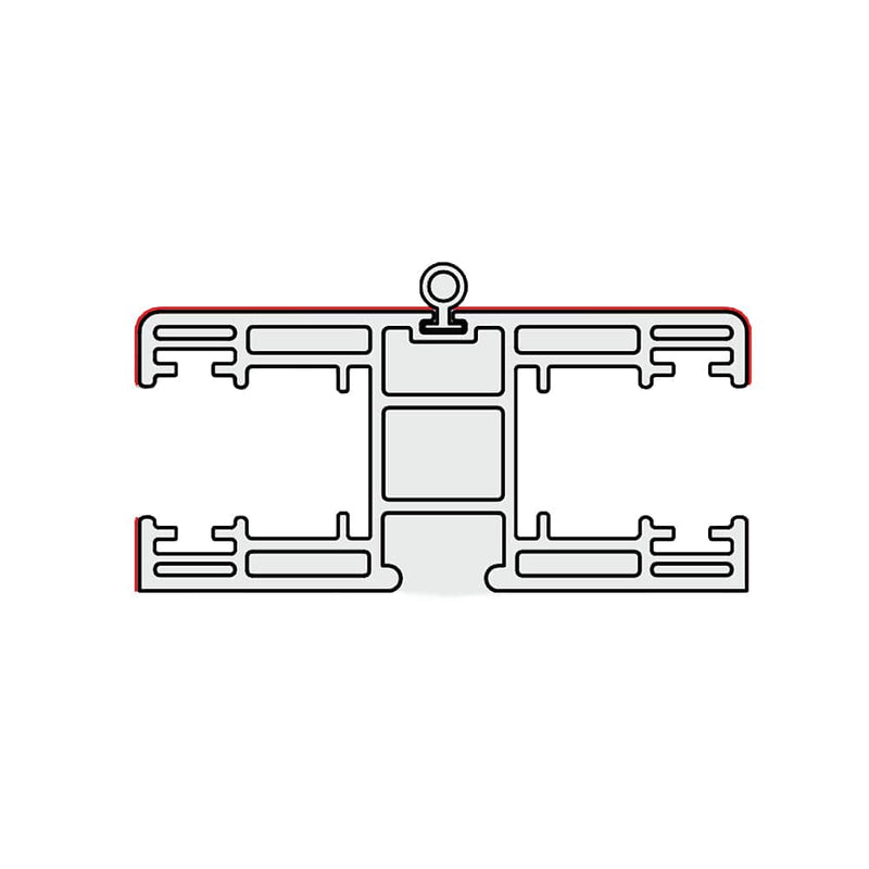 Portos Rolladen Weiß (ähnlich RAL9016) / 100cm Portos PVC Führungsschiene NPR-030 60/28