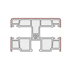 Portos Rolladen Weiß (ähnlich RAL9016) / 100cm Portos PVC Führungsschiene RK-18M