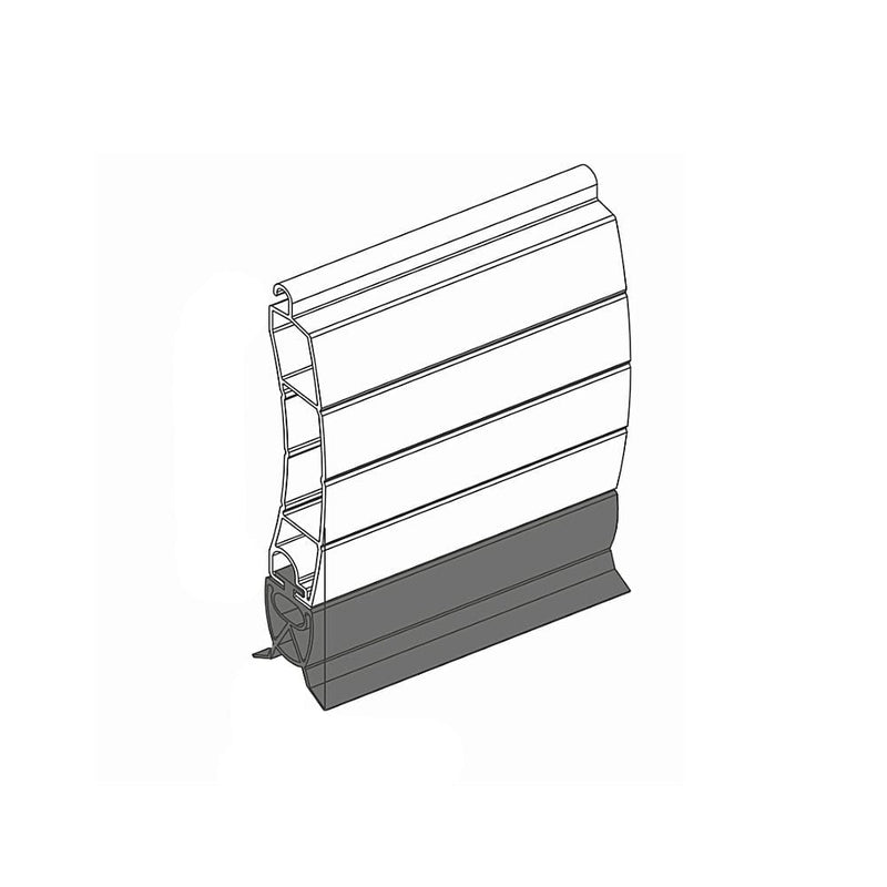 Portos Rolladen Weiß (ähnlich RAL9016) / 50cm Portos Endleiste PA77 LD-77