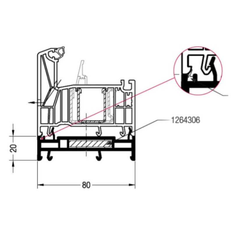 Rehau Fenster Rehau Blendrahmen Verbreiterung 20/80 538025