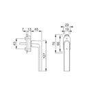 Rehau Fenster Rehau Fenstergriff Linea Kisi mit Kindersicherung Stahl Matt