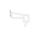 Rehau Fenster Weiß / 40cm / Grau Rehau Kunststoff Glasleiste 32,5 schräg - 1533100