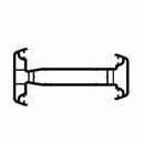 Rehau Fenster Weiss (ähnlich RAL9016) / 100cm Rehau Dehnstoßprofil 1353070