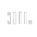 Roto Fenster Weiß Roto NX P Abdeckkappen für Kunststofffenster 5teiliges Set