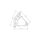 Salamander Fenster Salamander Eckkopplung 135° Eckverbinder 416240 135/SL76