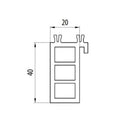 Salamander Fenster Salamander Fensterbankanschlussprofil Sohlbankprofil 40/20 406140