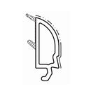 Salamander Fenster Weiss / 40cm / Grau Salamander Kunststoff Glasleiste 413103