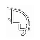 Salamander Fenster Weiss / 40cm / Grau Salamander Kunststoff Glasleiste 413107