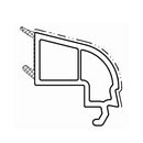 Salamander Fenster Weiss / 40cm / Grau Salamander Kunststoff Glasleiste 413111