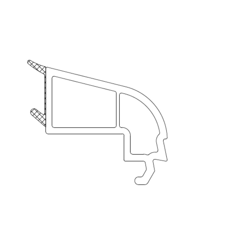 Salamander Fenster Weiß / 40cm / Grau Salamander Kunststoff Glasleiste 413113