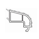 Salamander Fenster Weiss / 40cm / Grau Salamander Kunststoff Glasleiste 413113