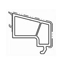 Salamander Fenster Weiß / 40cm / Grau Salamander Kunststoff Glasleiste GP8280