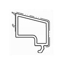 Salamander Fenster Weiß / 40cm / Grau Salamander Kunststoff Glasleiste GP8320