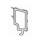 Salamander Fenster Weiß / 40cm / Grau Salamander Kunststoff Glasleiste GP8440