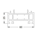 Schüco Fenster Schüco CT 70 Blendrahmen Verbreiterung 60/25 3K 18755