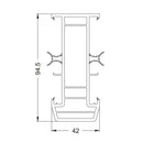 Schüco Fenster Schüco CT 70 Statisches Kopplungsprofil 94,5/42 5K 19211