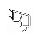 Schüco Fenster Weiß / 40cm / Grau Schüco Kunststoff Glasleiste 19671