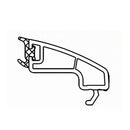 Schüco Fenster Weiß / 40cm / Grau Schüco Kunststoff Glasleiste 19685