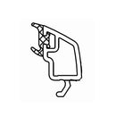 Schüco Fenster Weiß / 40cm / Grau Schüco Kunststoff Glasleiste 19695