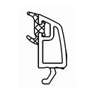 Schüco Fenster Weiß / 40cm / Grau Schüco Kunststoff Glasleiste 19697